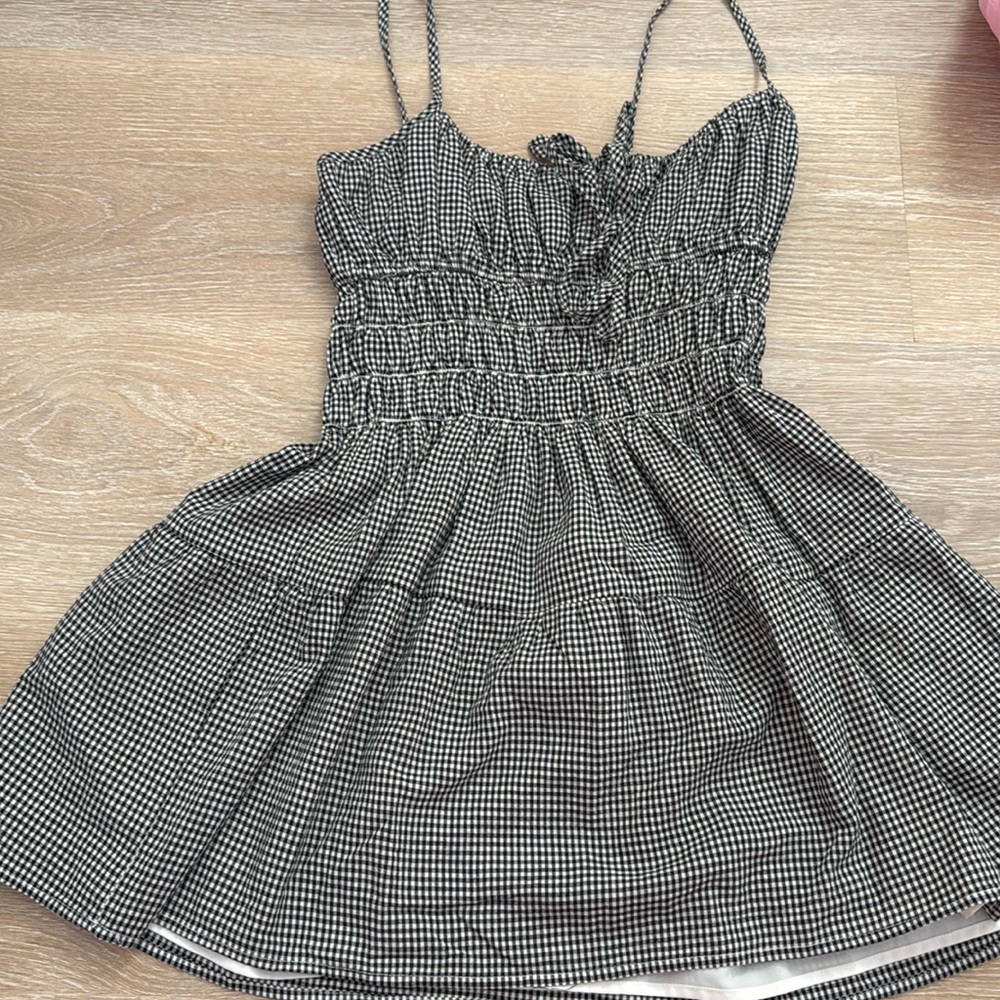 black and white check dress 🖤 size small